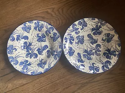 Buy Royal Tudor Orchid Blue +  White Soup Bowl Made England Grindley  22.5cm CRAZED • 13.95£