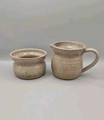 Buy Studio Pottery Hand Thrown Small Jug & Sugar Bowl, SIGNED • 12£