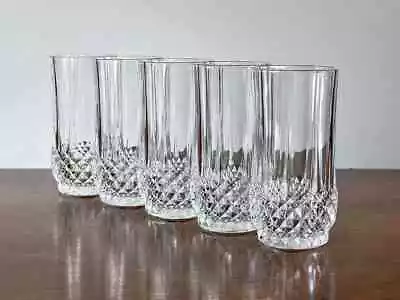 Buy 6 DIAMOND SERIES Heavy Wt CrystAL CUT TUMBLERS GLASSES, 255ML, GOBLET BASE TALL • 12.99£