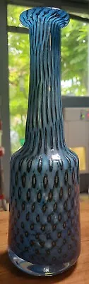 Buy Rare 60-70's Swedish Art Glass Vase By Bertil Vallien For Kosta 'Peacock Cirrus' • 95£