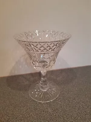 Buy Vintage Tudor Cut Crystal Wine Glass Goblet Signed • 5£