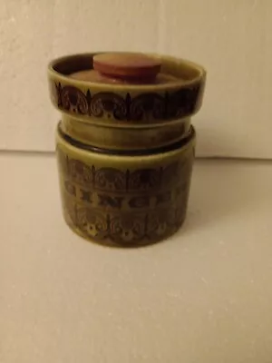 Buy Hornsea 909 Scroll Ginger Green Spice Jar~Pot Retro~Vintage 1960's RARE  • 14.99£