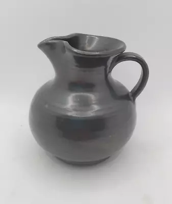 Buy Prinknash Pottery Jug Pewter Glaze 10cm Tall Rustic Pottery Jug/Vase • 5.50£