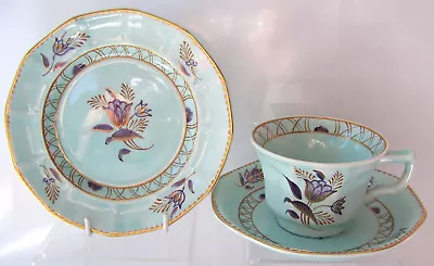 Buy Adams Calyx Ware, Tulip, Teacup, Saucer & Plate, Regent Pattern, Handpainted. • 12.99£