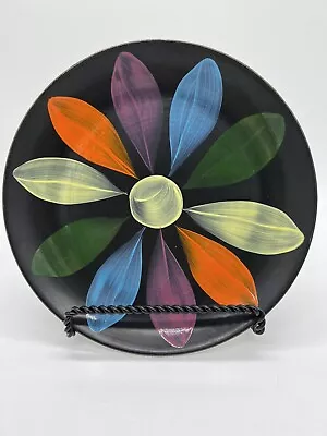 Buy Old Foley James Kent Ltd Staffordshire England Plate Black Handpainted Flower • 18.59£