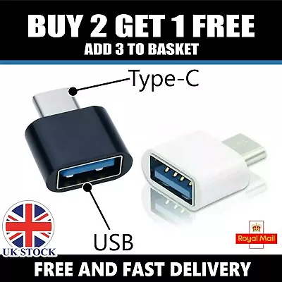 Buy Type C To USB Adapter 3.0 USB-C 3.1 Male OTG A Female Data Connector Converter • 1.75£
