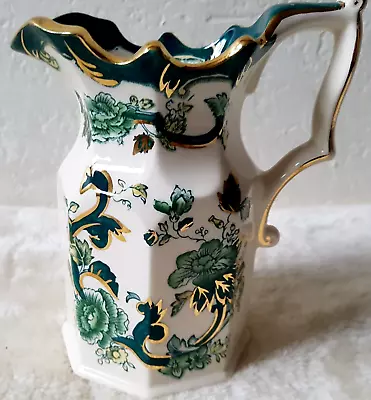 Buy Masons Ironstone Green Chartreuse Pattern Vintage Imperial Octagonal Hydra Jug • 19.99£