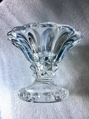 Buy Vtg INDIANA GLASS Blue Stain Flash Candlestick Holder Votive #1007 5” Dia RARE • 17.71£