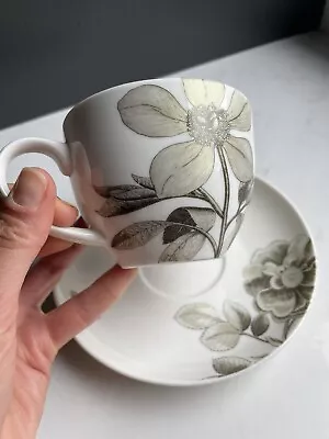 Buy Sanderson Queens Dining Etchings & Roses Fine China Coffee Cup & Saucer X 1 Set • 9.95£