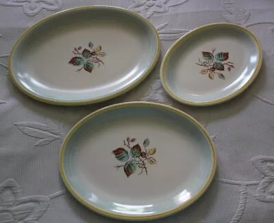 Buy VINTAGE GRAY'S POTTERY - Stoke-on-Trent - 3 X OVAL PLATTERS - Great Condition! • 15£