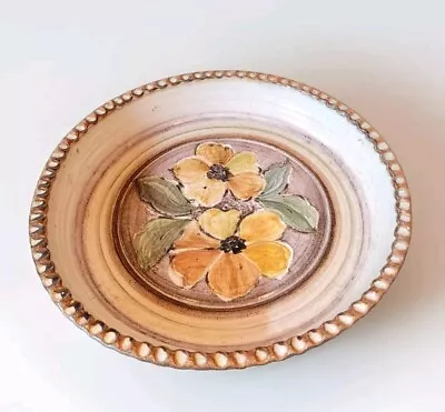 Buy Cleo Hay Signed Pottery Incised Floral Berry Bowl Serving Dish VGC Vintage 1978 • 35£