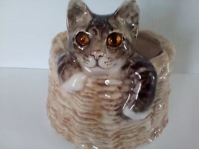 Buy Winstanley Cat, Glass Eyes,rare Planter 18 Cm Diam In Good Conditon . • 89£