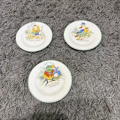 Buy 3 Nursery Ware Plates Humpty Dumpy, Mother Goose & Frog Wooing Go 4.5” Ducal? • 14£