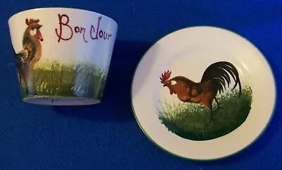 Buy Antique Wemyss Ware Pottery Cup & Saucer Cock Bon Jour • 190£