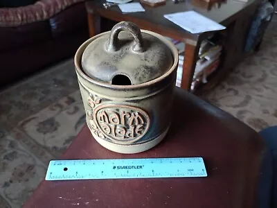 Buy Vintage Tremar Pottery, Cornwall. Stoneware Marmalade Jar  Green Glaze. 5  Tall. • 8£