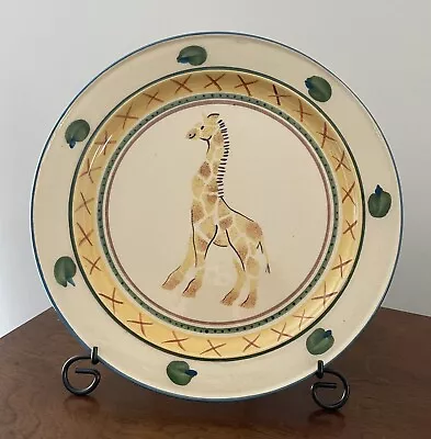 Buy Zimbabwe Giraffe Safari 9” Dinner Plate Hand Painted Folk Art~Yellow • 31.74£