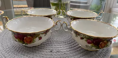 Buy Royal Albert Old Country Roses Set Of 4  Soup Bowls Good Gilding.  S. 2 • 45£