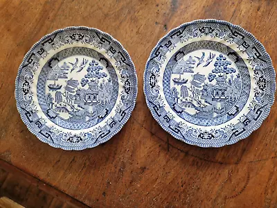 Buy Wessex Collection - Blue Willow - Pair Of Side Plates - Transferware • 4£