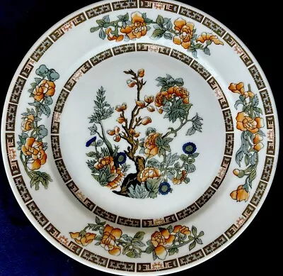 Buy OLD IVORY  O.P.C.O.  Syracuse China  FOUR 9   INDIAN TREE  Pattern Plate  1940s • 16.77£