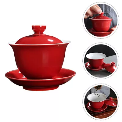 Buy Porcelain Gaiwan Set Sancai Tea Cup Chinese Style Tea Cup Creative Teaware • 15.35£