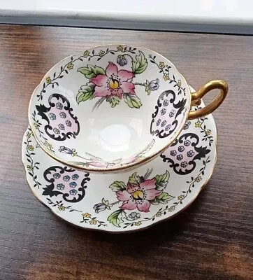 Buy Vintage Taylor & Kent Hand Painted Cabinet Cup & Saucer • 9.99£