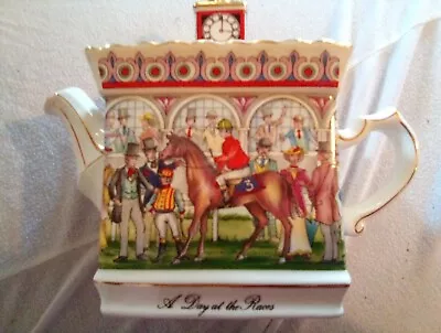 Buy Sadler Porcelain England Championships A Day At The Races Teapot  • 16.77£