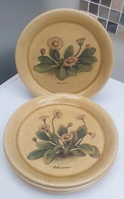Buy 4 X Vintage HOLKHAM Pottery 6.25  Daisy Side Plates ~ Bellis Perennis • 16.99£