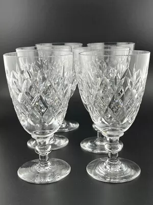 Buy Vintage Webb Corbett Crystal Wine Glasses X 6 Marston Pattern • 69.99£