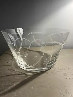Buy Vintage Royal Brierley Crystal Glass Cheer Conical Bowl Large  Decorative MCM • 35£