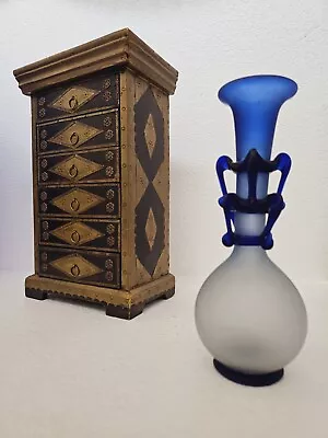 Buy An 18th Century Mughal Indian Blue Glass Vase -  Circa 1700's 10 × 5  Very Rare! • 256.28£