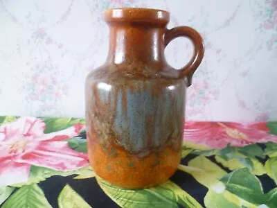 Buy Vintage West German Ceramic Vase Scheurich 414-16 Fat Lava Mid Century • 12£