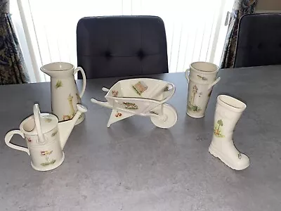 Buy Aynsley Edwardian Kitchen Garden Fine Bone China Ornament Set Of 5 • 9.99£