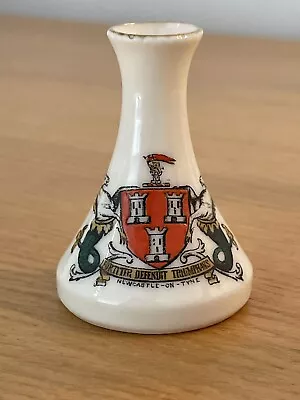 Buy W H Goss Crested China - Club Vase - Newcastle On Tyne (Northumbia) • 4.99£
