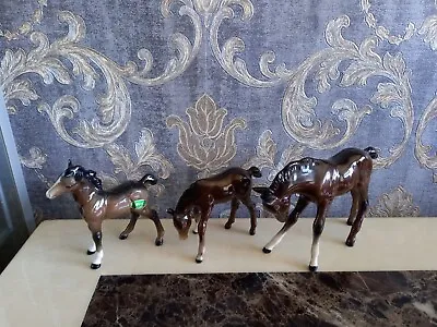 Buy Set Of Three Ceramic Small Foals Collectable Figurines Beswick And Royal Doulton • 30£