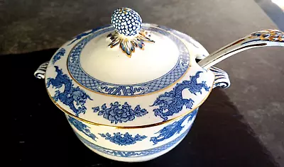 Buy Booths Japanese Blue Dragon Tureen And Ladle Antique • 32£