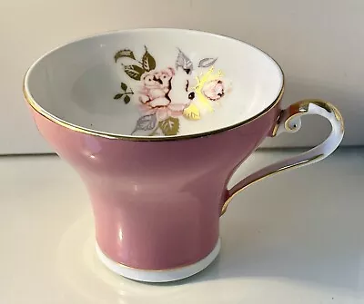 Buy Aynsley Bone China Teacup Pink Flower Gold Trim • 15£
