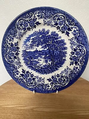 Buy Vintage Tea Plate English Scene Broadhurst Staffordshire Ironstone Blue & White • 5£