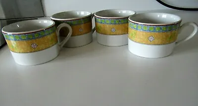 Buy Royal Norfolk Ceramic Pottery  Diamond And Leaf  Design: Four Cups. • 9.99£