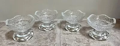 Buy Vintage Anchor Hocking Stax Rock Pebble Glass Reversible Candle Holder Set Of 4 • 20.50£