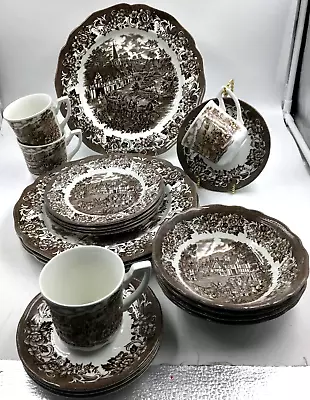 Buy J & G Meakin (4) 5 Piece Place Settings Stratford Stage Staffordshire Ironstone • 69.89£