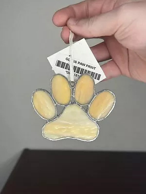 Buy Stained Glass Paw Print, Handmade Window Ornament Gift Blonde (Yellow) • 10.99£