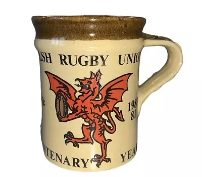 Buy Vintage Welsh Rugby Union 1981 The Welsh Beaker Company Studio Pottery Mug Wales • 25£