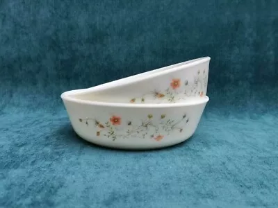 Buy 2x Vintage Pyrex Bowls - Emily Spring Garden, Cereal, Dessert • 6.99£