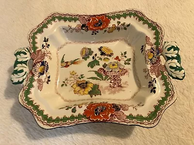 Buy Antique Mason's Ironstone China Cake Plate With Leaf Handles • 5£