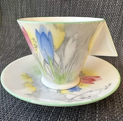 Buy Shelley Art Deco  Vogue Bone China Flowers Pattern Coffee Cup  & Saucer • 229£