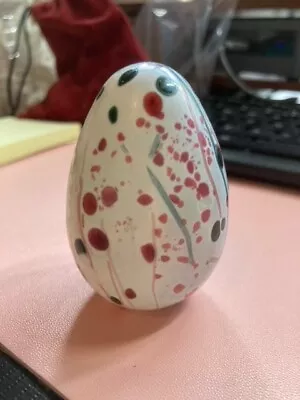 Buy Studio Glass Egg Paperweight 7cm Tall Isle Of Wight? • 18£