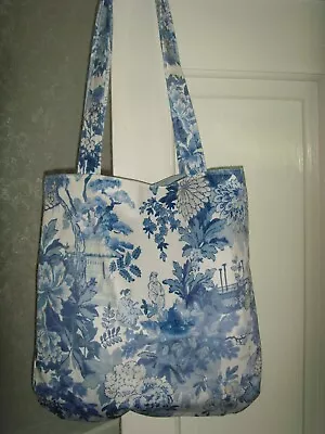 Buy NEW TOTE SHOPPER SHOULDER BAG CHINA BLUE WILLOW DESIGN  VELVET  13in MAGNETIC • 12.99£