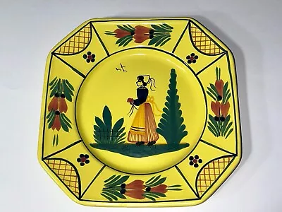 Buy HB Henriot Quimper France Octagon Yellow Plate 7-5/8” Good Condition, Free Ship • 42£