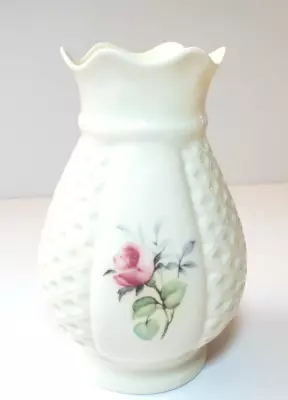 Buy Irish Rose Donegal Vase Handcrafted Parian Porcelain 6 3/4  X 4  Eggshell Color • 26.07£