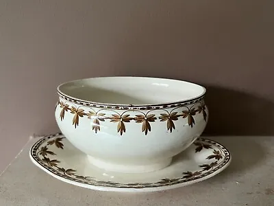 Buy Antique Rare Shape Swansea Hand Painted Creamware Bowl With Integral Stand C1810 • 45£